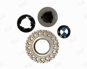 Set of 4 hub caps for 15" BBS rims - BMW 3 (E30) - (OEM: 36 13 2 225 376)- thumb-6
