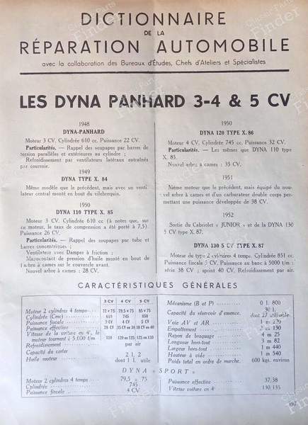 SERVICE 1952 technical review - PANHARD & LEVASSOR Dyna X - 09/1952- 1