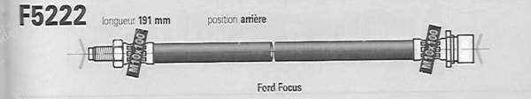 Paire de flexibles arrière gauche et droite - FORD Focus I - F5222- 1