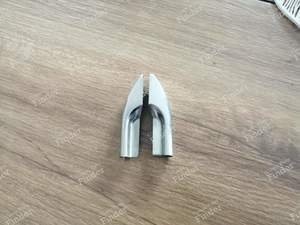 Pair of chrome-plated end caps for gutters for CITROËN CX