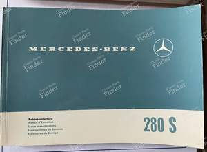 Service manual Mercedes 280S W108 for MERCEDES BENZ W108 / W109
