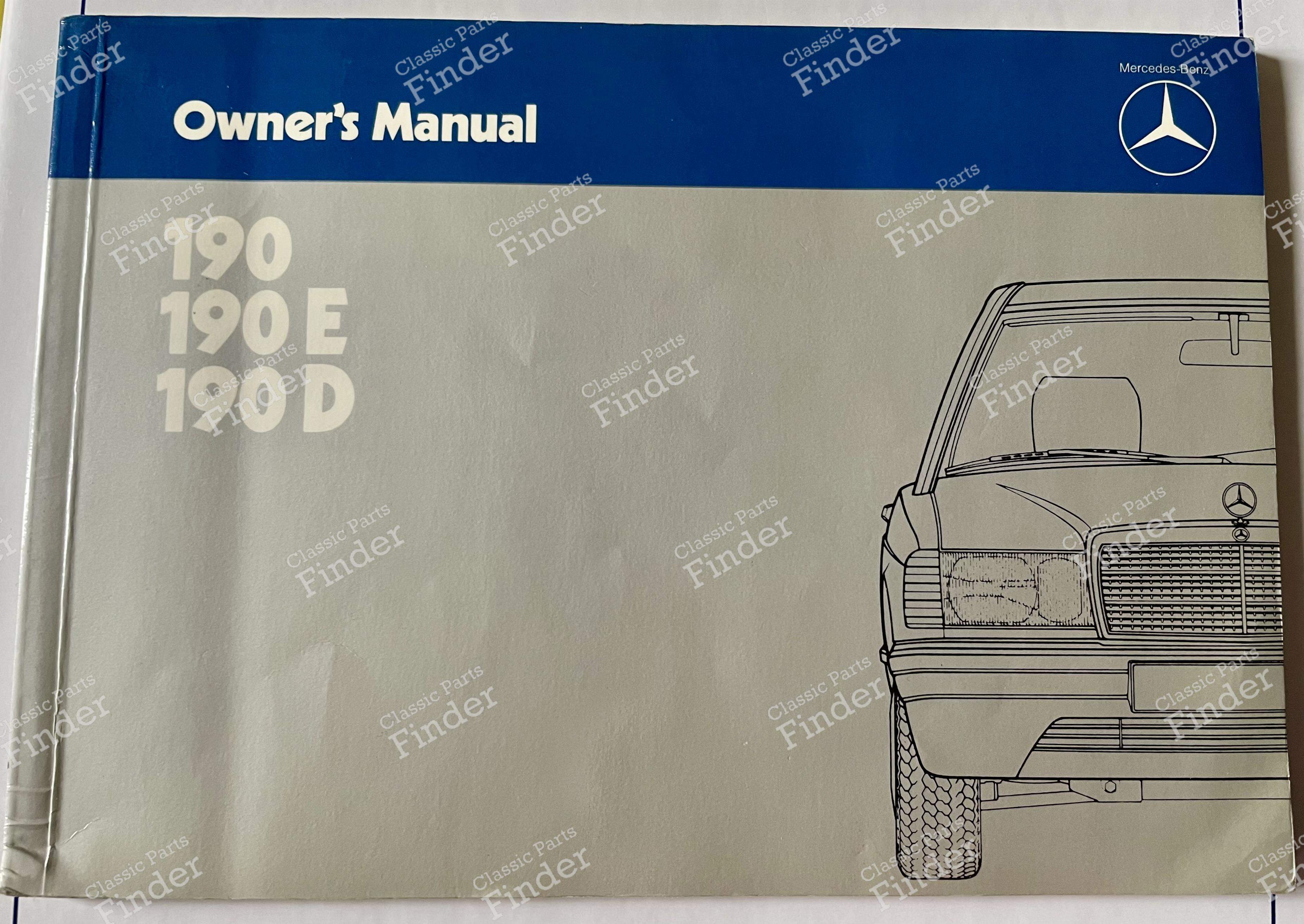 On-board manual - MERCEDES BENZ 190 (W201) - Ref. 2015841696