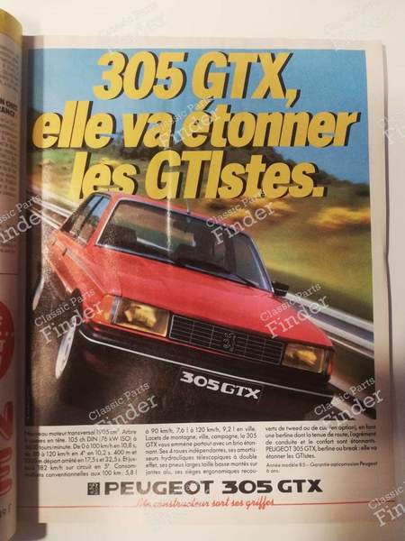 L'Automobile Magazine - November 1984 - PEUGEOT 305 - #461- 2