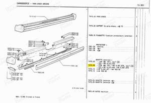 Tôle bavette centrale de pare-choc arrière - PEUGEOT 604 - 747009- thumb-5