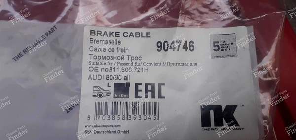 Câble de frein à main - AUDI 80 / 4000 / 5+5 (B2) - 811609721H- 1