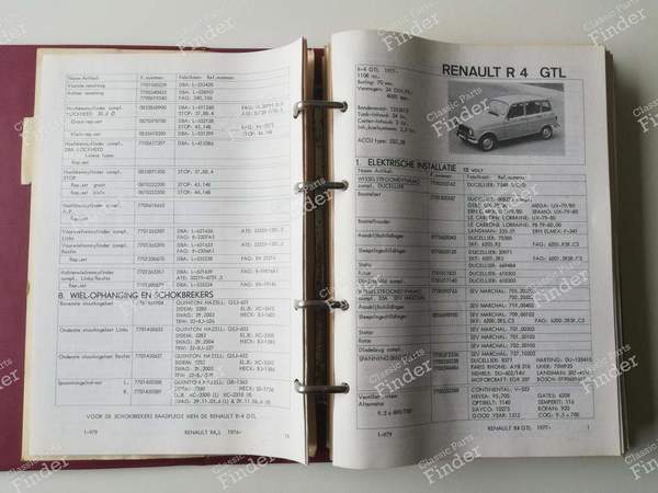 Handbuch für Ersatzteile - RENAULT 4 / 3 / F (R4) - 1