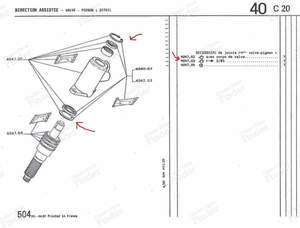 Kit de réparation de la direction assistée - PEUGEOT 504 - 4047.03- thumb-3