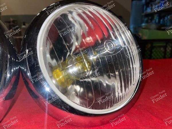 Pair of curved headlamps, H4 mounting - PEUGEOT 203 - ABTP 437- 4