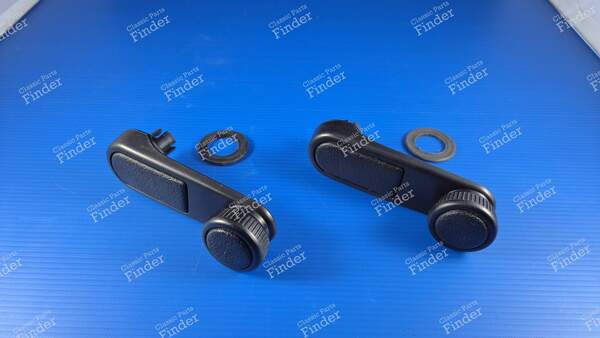 Pair of black window cranks - PEUGEOT 205 - 1