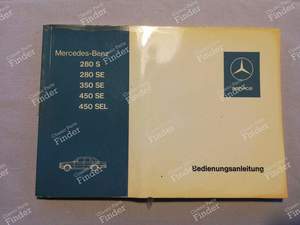 Owner's manual- S-Class - MERCEDES BENZ S (W116)