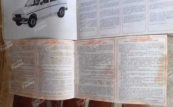 Benutzerhandbuch für Peugeot 104 - Anfang der 80er Jahre - PEUGEOT 104 / 104 Z - 2