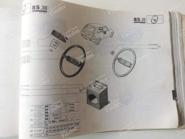P.R. 962 - Spare parts catalog - RENAULT 5 / 7 (R5 / Siete) - PR962 / 7701437380- 5