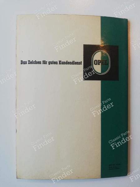 Service manual (in German) - OPEL Kapitän / Admiral / Diplomat - 2871984- 9