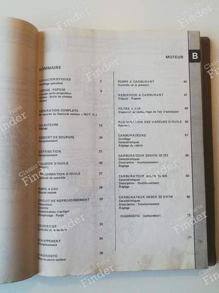 Repair manual - R9 (M.R. 236) - RENAULT 9 / Alliance / Broadway / 11 / Encore (R9 / R11) - 7701448453- 8