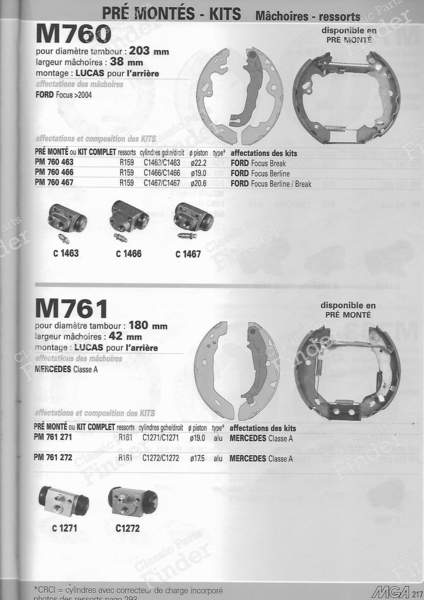 Rear brake kit - FORD Focus I - 760467- 3