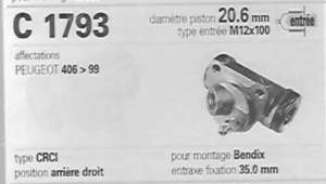 Paar Hinterradzylinder - PEUGEOT 406 - C1792/C1793- thumb-4