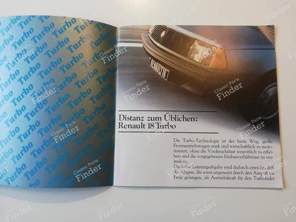 R18 Turbo launch advertising brochure - RENAULT 18 (R18) - 20.114.08- 1