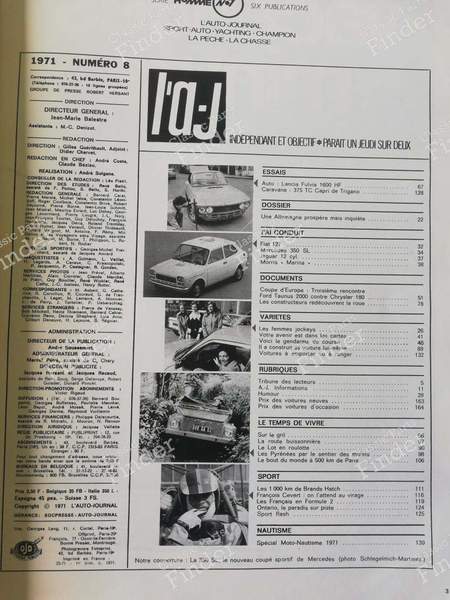 L'Auto-Journal - April 22, 1971 - AUDI 100 (C1) - #8- 1