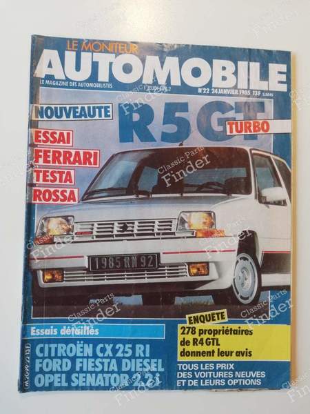 Le Moniteur Automobile - #22 (24. Januar 1985) - RENAULT 5 (Supercinq) / Express / Rapid (R5) - #22 - 24 janvier 1985- 0