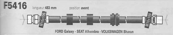 Schlauchpaar vorne rechts und links - SEAT Alhambra - 5416- 1