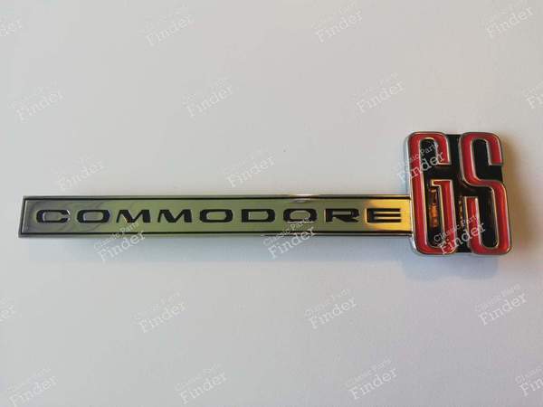 Emblem seitlich Vorderer Kotflügel Commodore GS rechts oder links - OPEL Rekord (C) / Commodore (A) - 1101784- 0