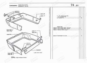 Trunk lining for 504 Coupé and Cabriolet - PEUGEOT 504 Coupé / Cabriolet - 7404.03- thumb-1