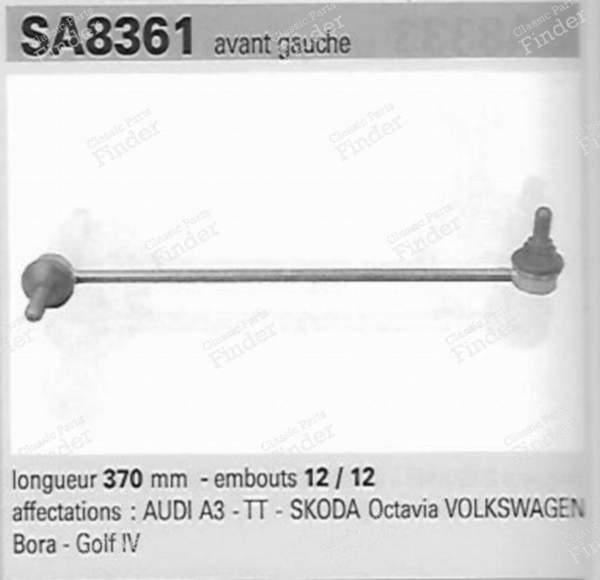 Pair of right and left front stabilizer links - AUDI A3 (8L) - TC1040/1041- 6