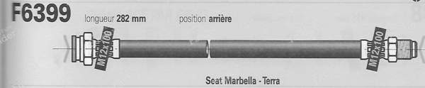 Ein Paar Schläuche hinten links und rechts - SEAT Panda / Marbella / Trans / Terra - F6399- 1