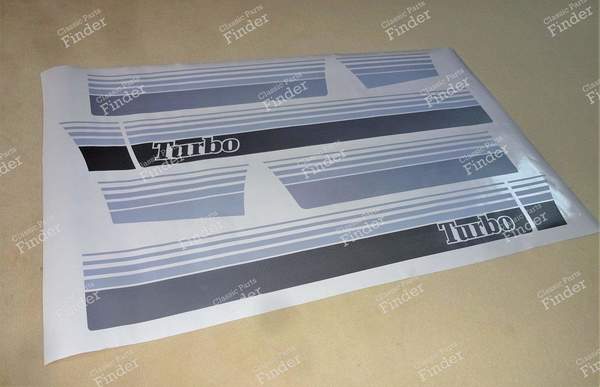 Selbstklebender Streifen TURBO - RENAULT 18 (R18) - Equiv. OEM 7701201938 (L) / 7701201939 (R)- 1