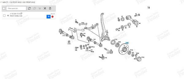 FRONT WHEEL HUB BEARING - MERCEDES BENZ S (W116) - A1163341701- 7