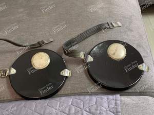 Caches Cibié noirs métal pour 'Oscars' - RENAULT 8 / 10 (R8 / R10) - thumb-2