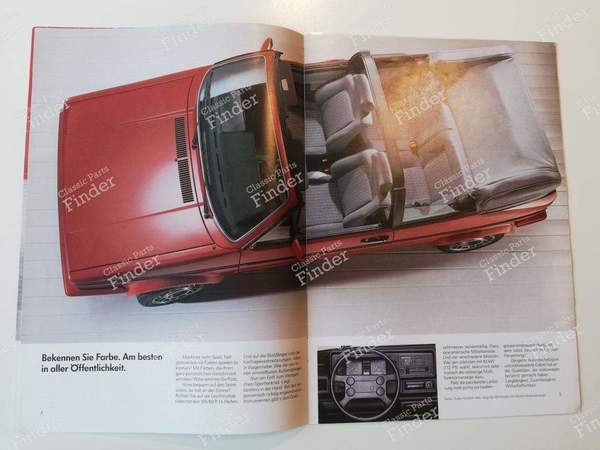 Dépliant Golf Cabriolet Quartett - VOLKSWAGEN (VW) Golf I / Rabbit / Caddy / Jetta - 606/1190.29.00- 2