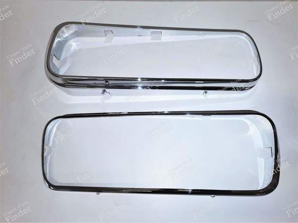 1 pair of chrome covers for headlights - PEUGEOT 504 Coupé / Cabriolet - 6203.49 und 6203.50- 0