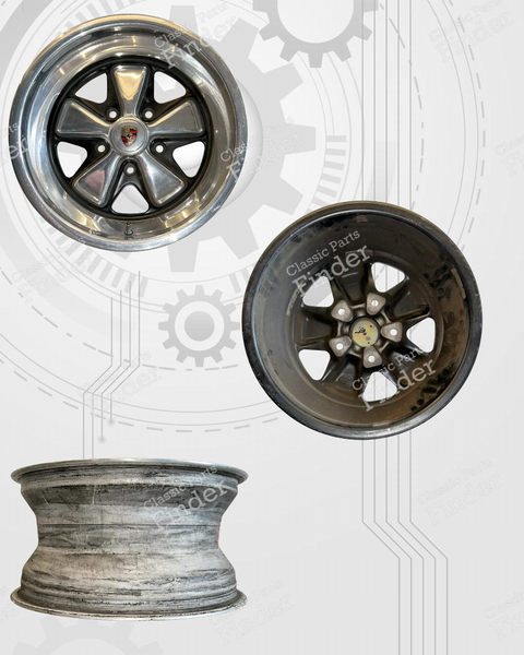 A set of chrome-plated Fuchs rims - PORSCHE 911 / 912 E (G Modell) - 3