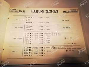 Catalogue de pièces de rechange - RENAULT 4 / 3 / F (R4) - P.R. 953 / 7701435669- thumb-5