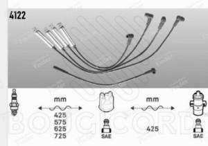 Ignition wire harness - OPEL Kadett (B) - 636593- thumb-1