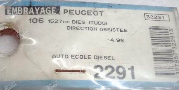 Clutch release cable Manual adjustment - PEUGEOT 106 - 2291- 2