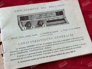 Notice d'emploi autoradio d'origine - CITROËN DS / ID - Radioën S19- thumb-4