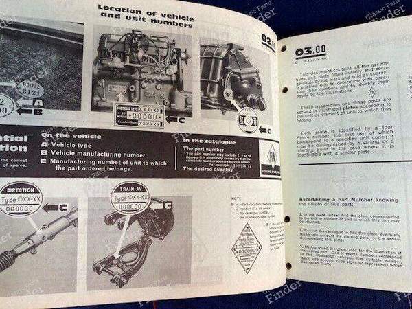 Florida R1092 spare parts catalog - RENAULT Floride/Caravelle - PR654- 1