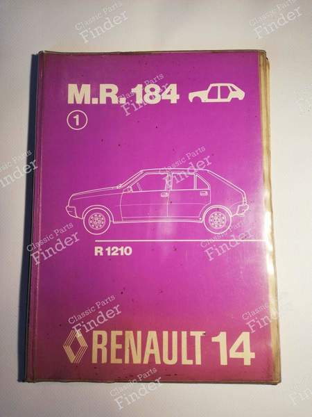 Manuel de réparation M.R. 184 - RENAULT 14 (R14) - 7701440044- 0