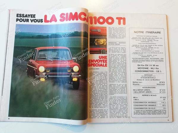 Journal L'Automobile - Août 1973 - SIMCA-CHRYSLER-TALBOT 1100 / 1204 / VF - #327- 7