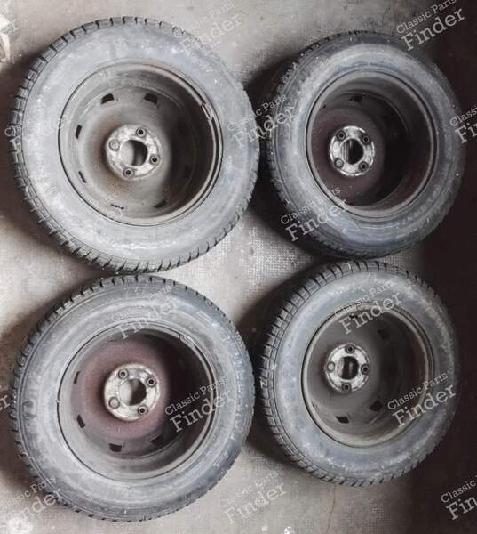 4 jantes en acier - RENAULT 9 / Alliance / Broadway / 11 / Encore (R9 / R11) - 9345- 9
