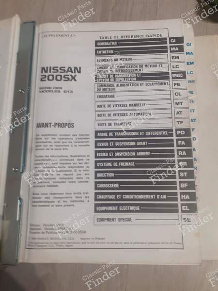 200sx s13 workshop manual binder - NISSAN SX - SMOFS13SG0- 2