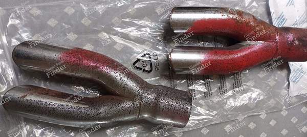 Lot von 2 doppelten Topfausläufern - FORD Mustang I (serie 1, 2 & 3) - 0