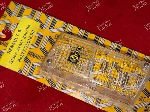 Cabochon de clignotant / veilleuse avant gauche - Phase 1 - RENAULT 6 (R6) - 3076 / 7701012911- 0