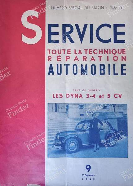 SERVICE 1952 technical review - PANHARD & LEVASSOR Dyna X - 09/1952- 0