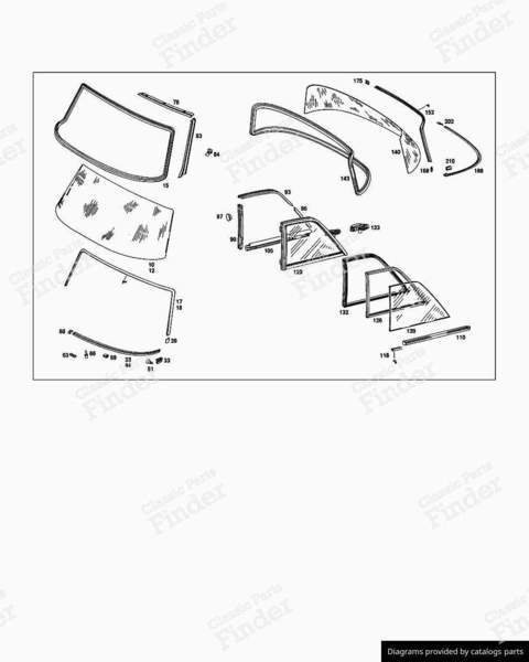 Rear Window Trim Left & Right - MERCEDES BENZ /8 (W114 / W115) - A1156780330_A1156780430- 1