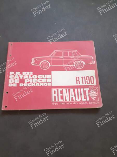 Spare Parts Catalog - RENAULT 8 (R8) - PR832- 0