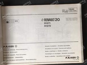 Spare Parts Manual - PR1020, 4th Edition - RENAULT 20 / 30 (R20 / R30)