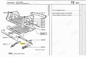 Blech Querträger Boden hinten - Kombiversion - PEUGEOT 204 - 724136- thumb-4